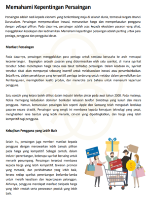 Memahami Kepentingan Persaingan