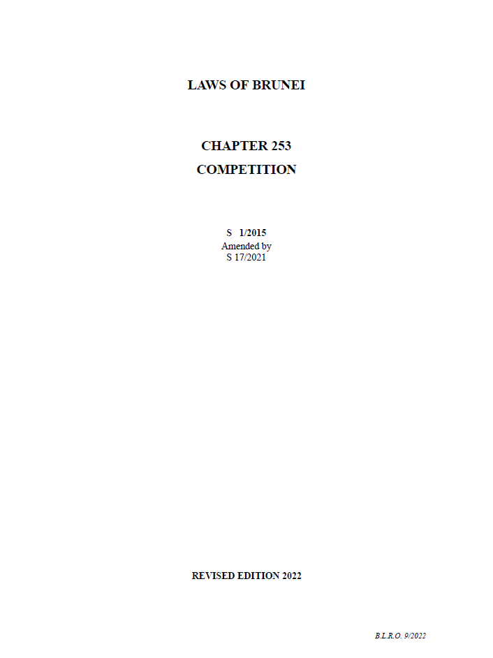 Competition Act (Cap. 253)